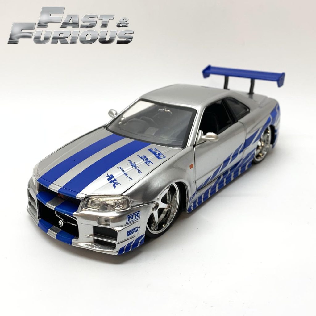 NISSAN BRIAN S SKYLINE GT R BNR34 GREY METALLIC 1 24 FAST FURIOUS